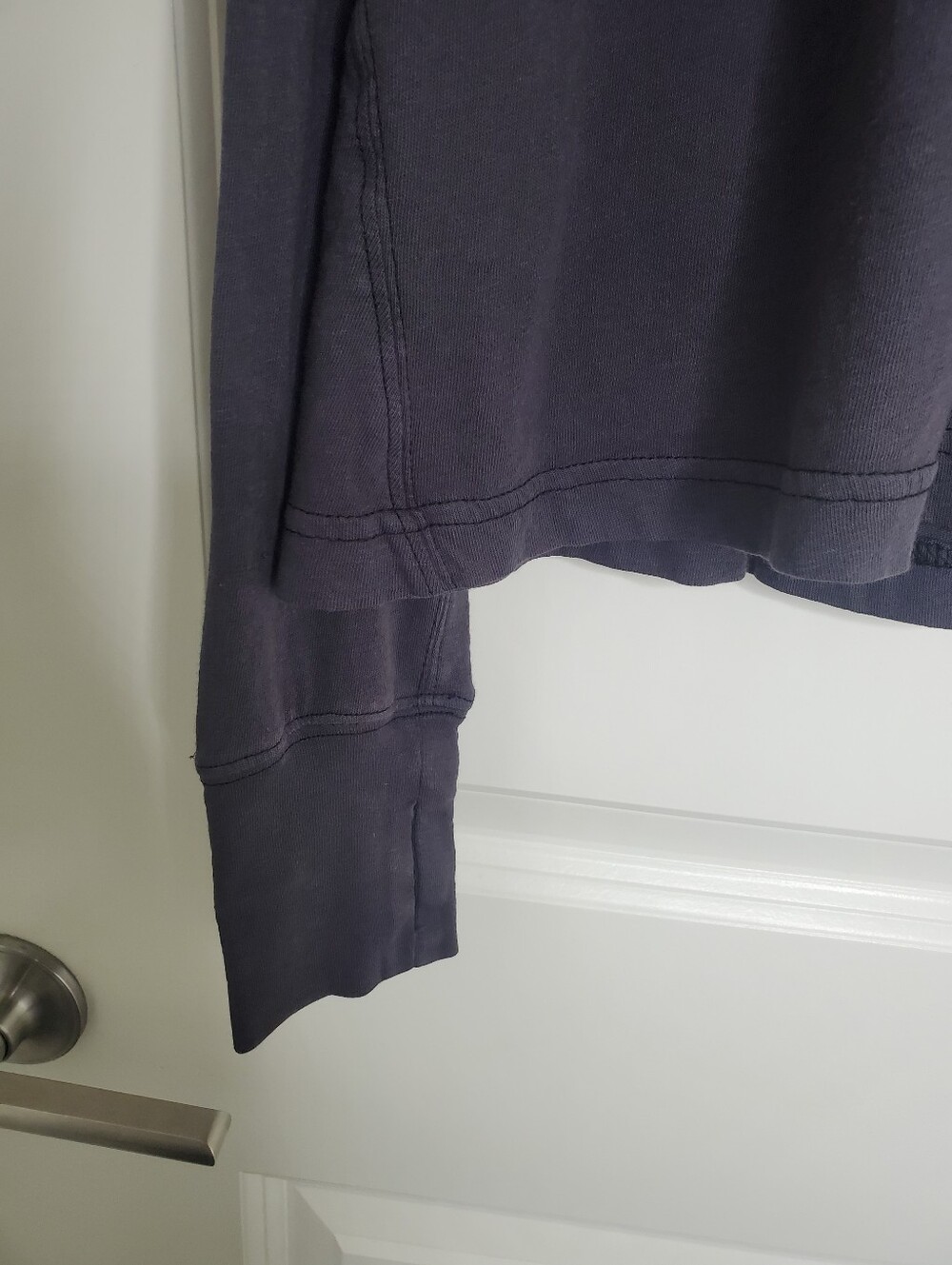 Free People Movement Victory Lap Gray Cotton Long Sleeve Top - Picture 6 of 8